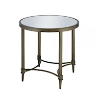 Contemporary End Table with Mirrored Top