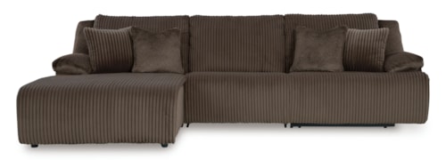 3-Piece Reclining Sectional with Chaise