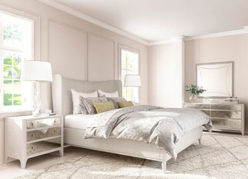 Transitional Queen 5-Piece Shelter Bedroom Set