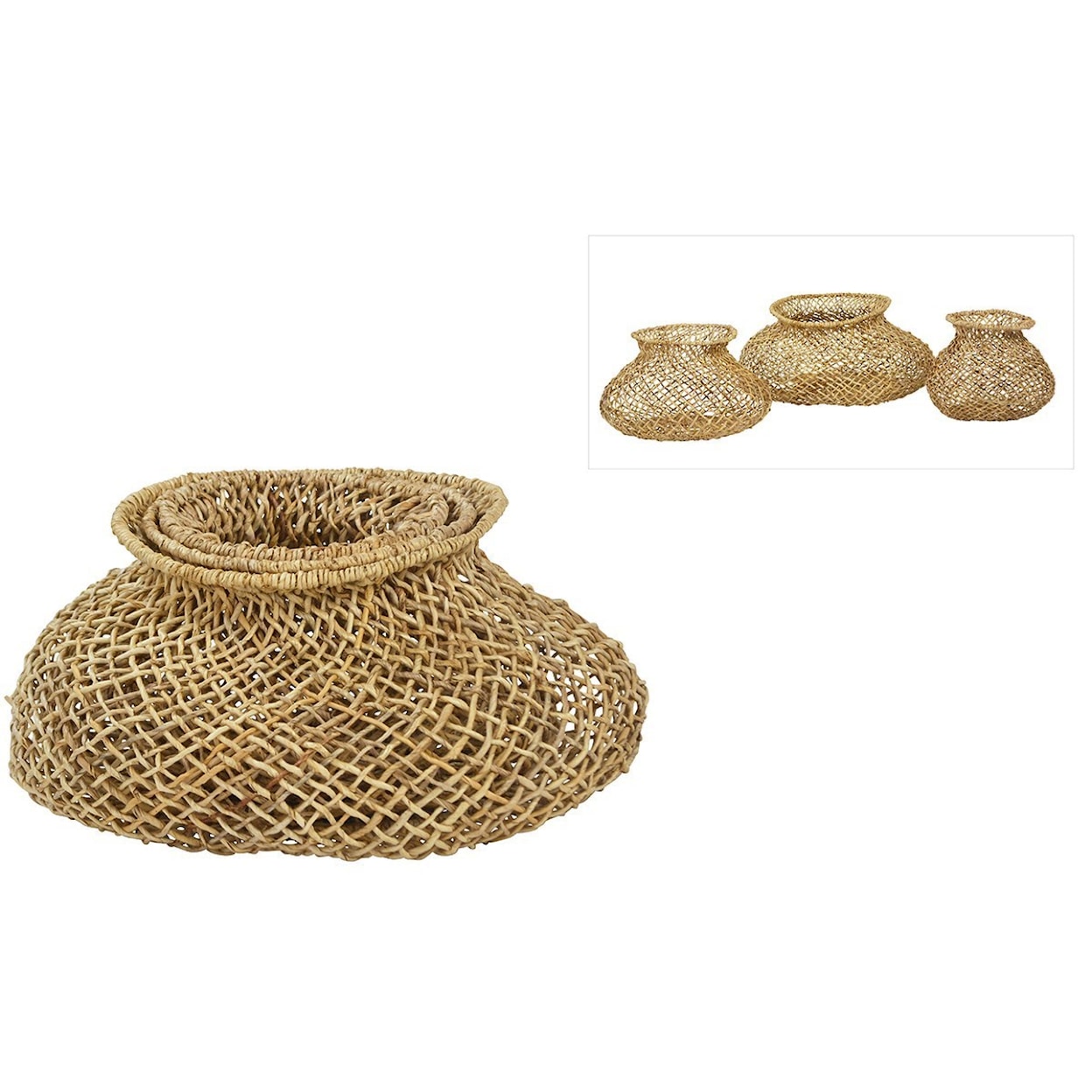Dovetail Furniture Accessories Basket Set of 3