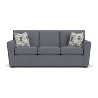 Casual Queen Sleeper Sofa with Flair Tapered Arms