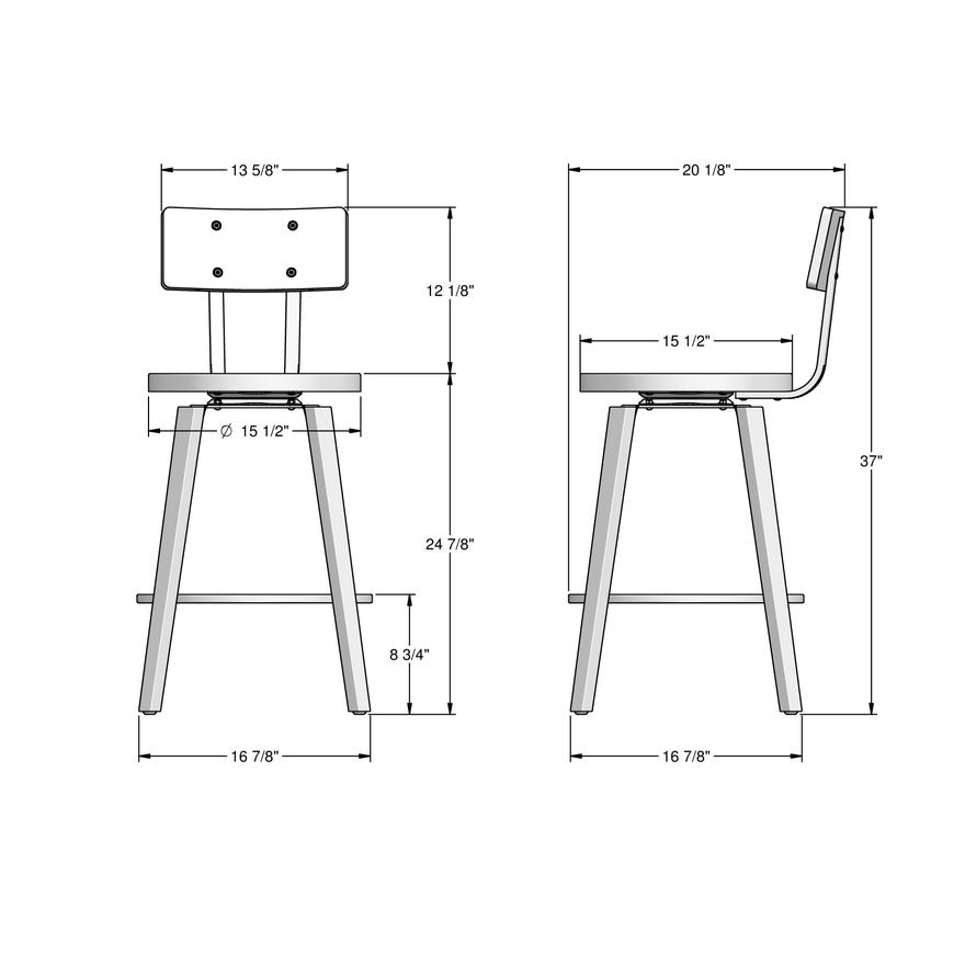 Amisco Esteban Counter Height Swivel Stool