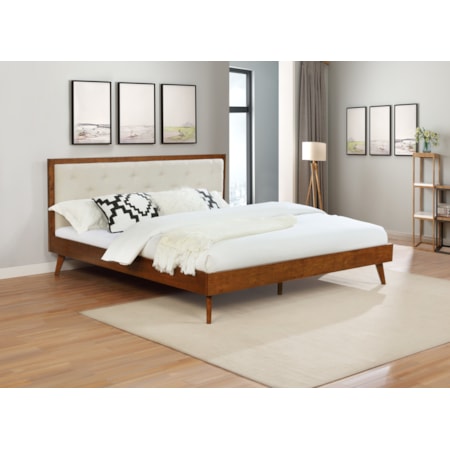 Upholstered King Platform Bed