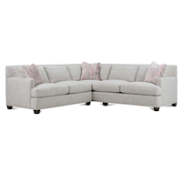 Contemporary 2-Piece Sectional Sofa with Loose Pillow Back