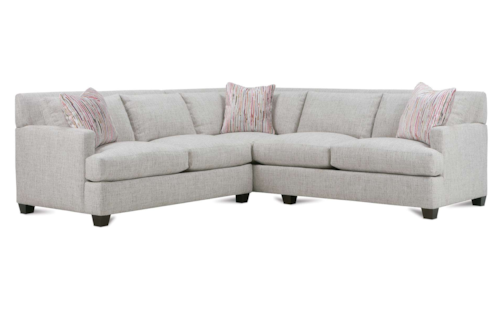 Contemporary 2-Piece Sectional Sofa with Loose Pillow Back