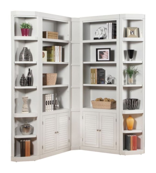 Cottage 5-Piece Corner Bookcase Wall