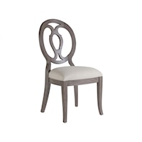 Axiom Oval Back Side Chair with Upholstered Seat