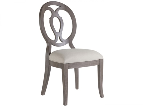 Axiom Oval Back Side Chair with Upholstered Seat