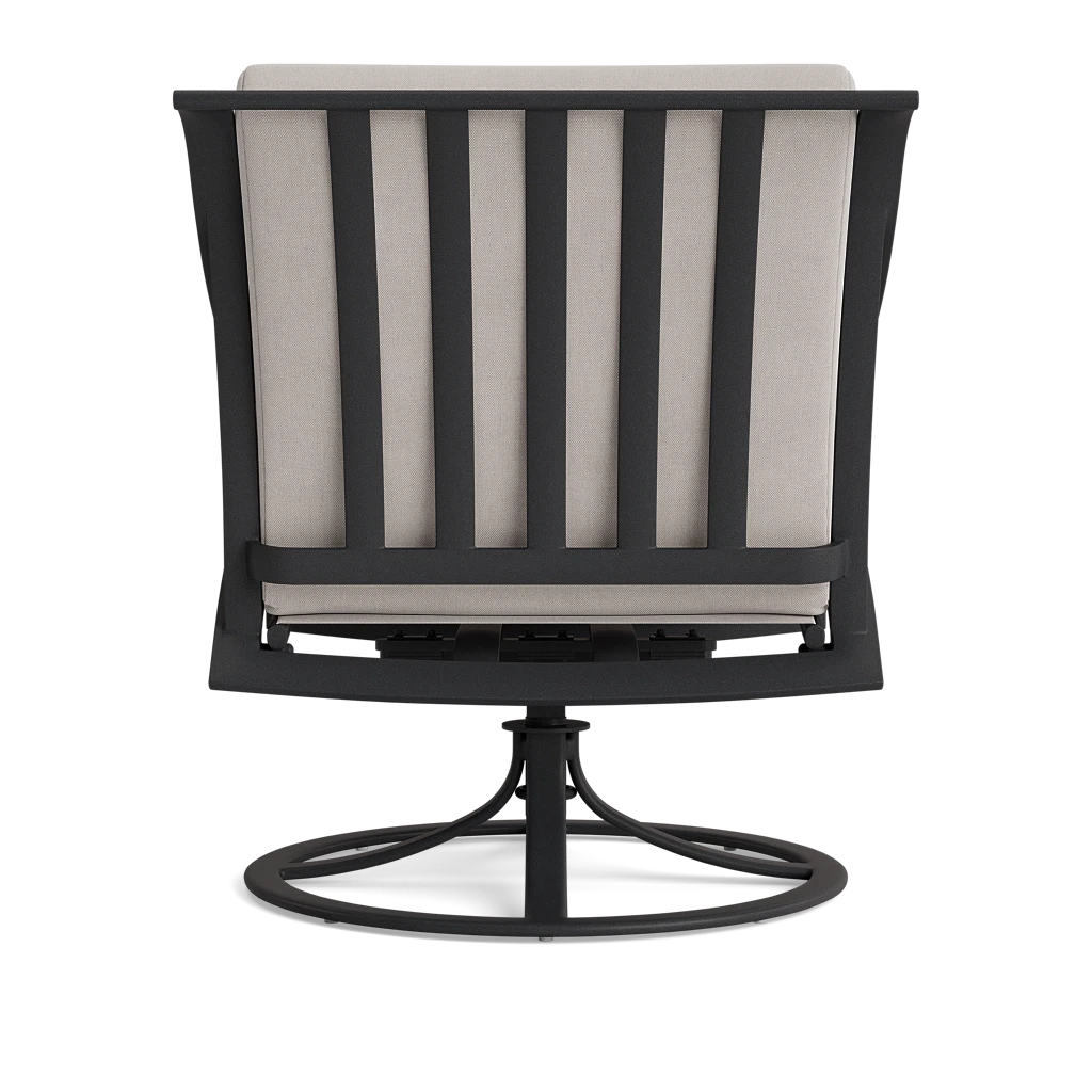 Cushioned Slope-Arm Swivel Lounge Chair