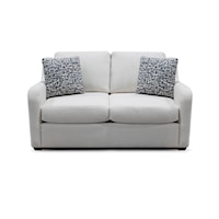 Transitional Loveseat with Slope Arms