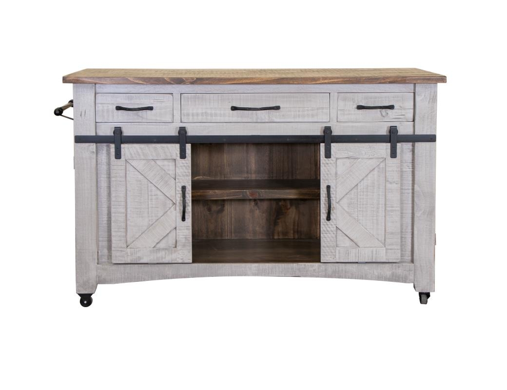 Uprooted Pueblo 3-Drawer Kitchen Island