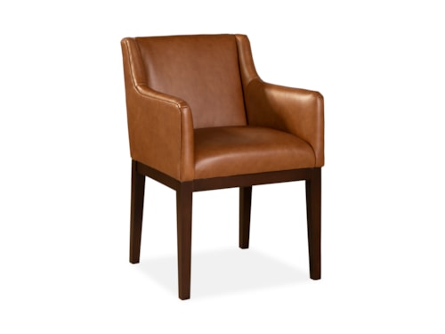 Modern Rustic Side Chair with Slope Arms