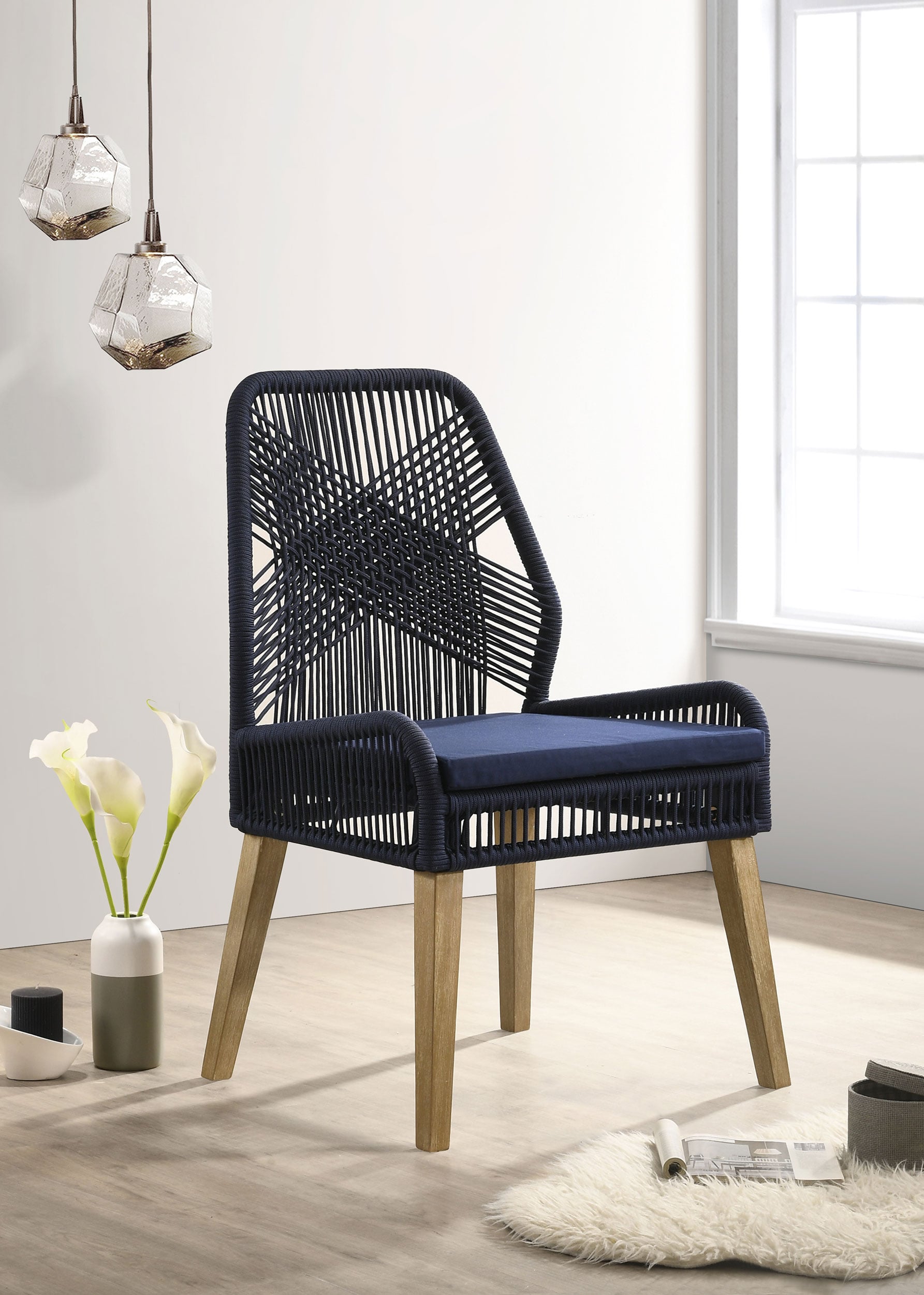 Woven Rope Dining Side Chairs