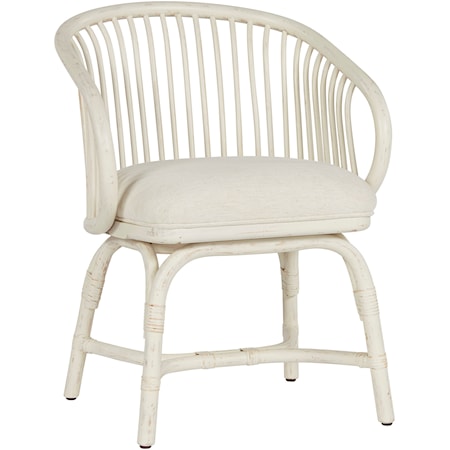 Coastal Side Chair with Upholstered Seat