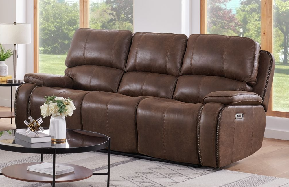 Elements International Atlantis Power Reclining Sofa