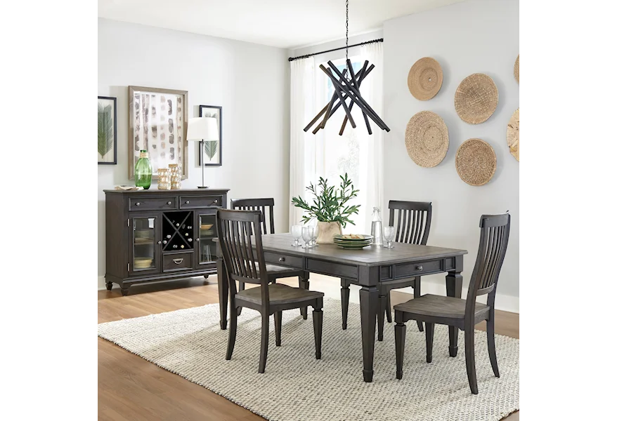 Allyson Park 5-Piece Rectangular Table Set by Liberty Furniture at H & F Home Furnishings