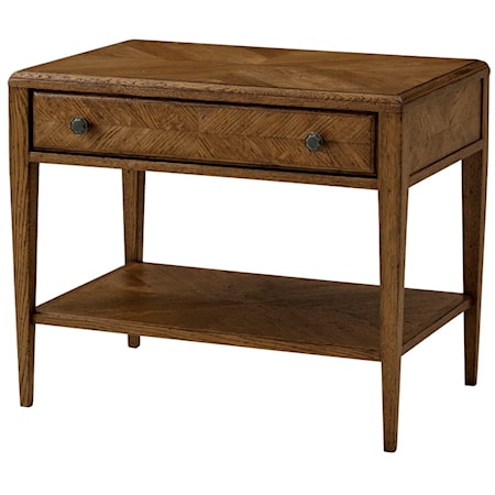 Transitional Drawer Side Table
