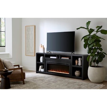 6-Shelf 84&quot; Fireplace Console