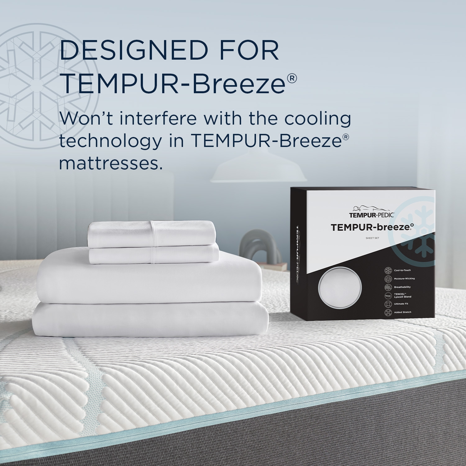 Tempur-Pedic® TEMPUR Breeze Cooling Sheet Set TEMPUR breeze cooling Sheet Set White