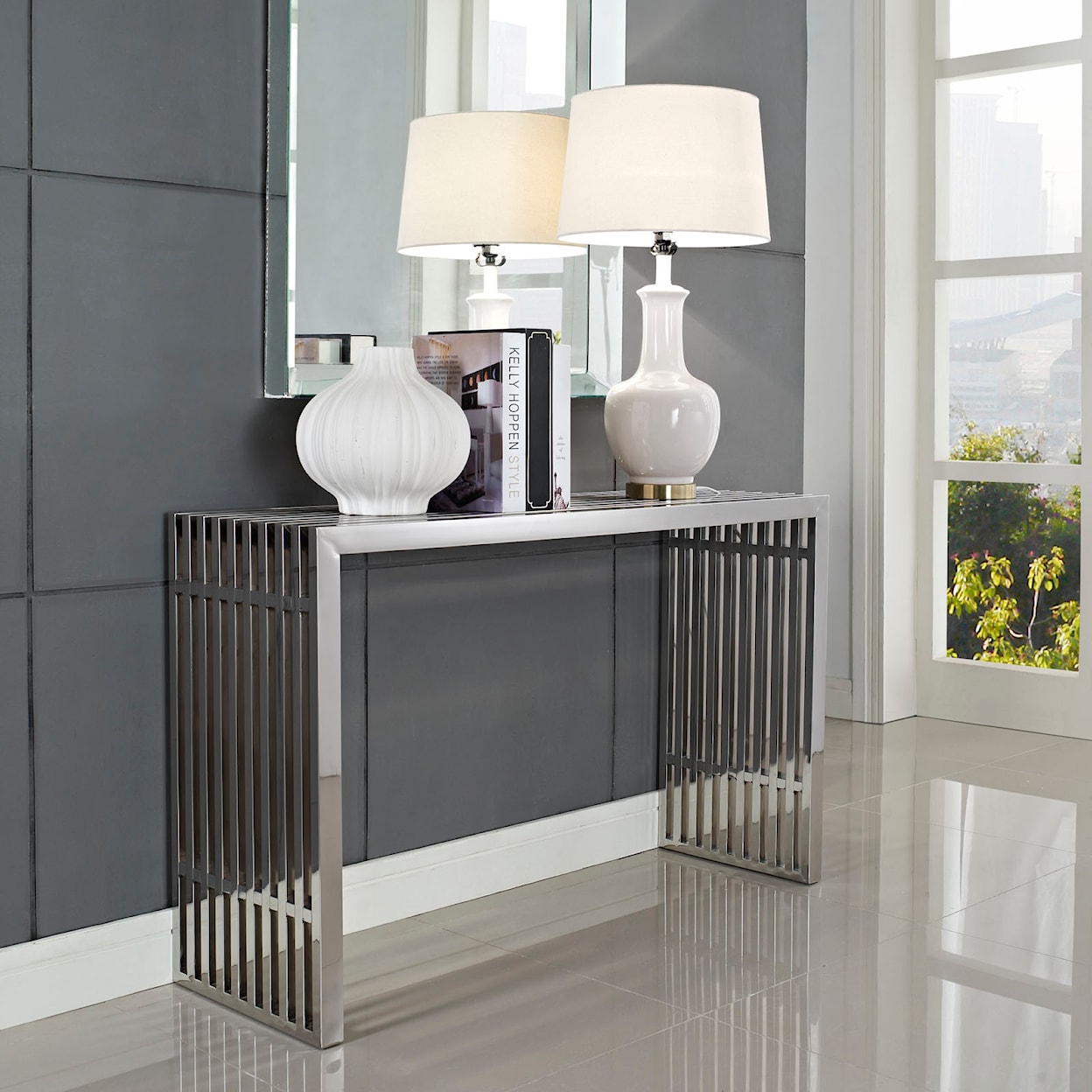 Modway Gridiron Console Table