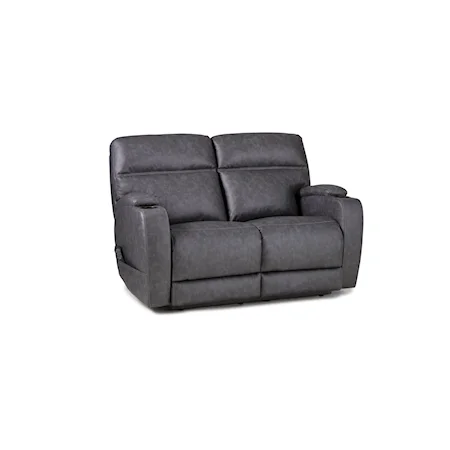 Casual Power Reclining Loveseat with Cupholders