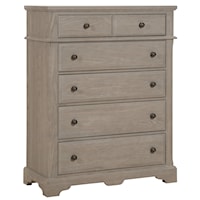 Traditional 5-Drawer Chest with Soft Close Guides 