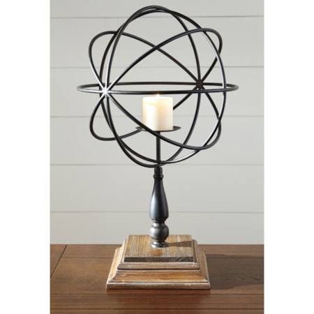 Devlin Bronze Finish Candle Holder