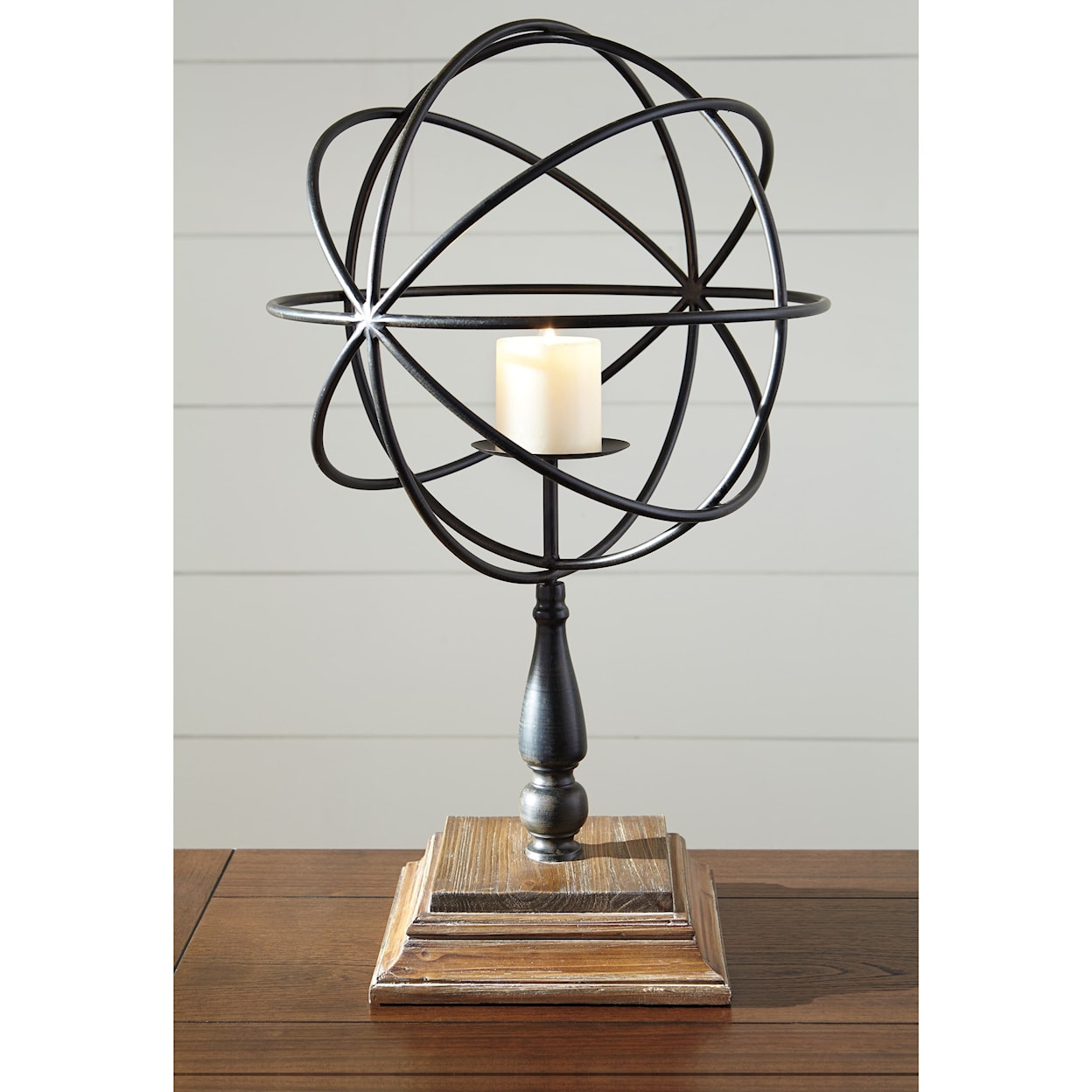 Ashley Furniture Signature Design Accents Devlin Bronze Finish Candle Holder