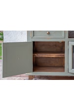 International Furniture Direct Toscana Cottage 4-Door Console with 2 Drawers