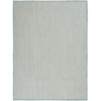 4' x 6' Ivory Aqua Rectangle Rug