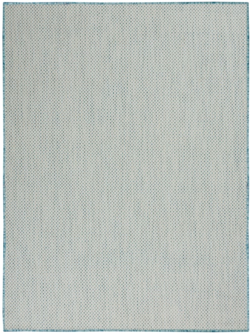 4' x 6' Ivory Aqua Rectangle Rug