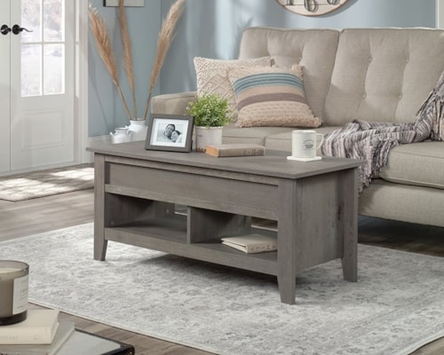 Farmhouse Lift-Top Coffee Table with Lower Shelf Storage