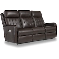 Contemporary Power Wall Reclining Sofa with Power Headrests