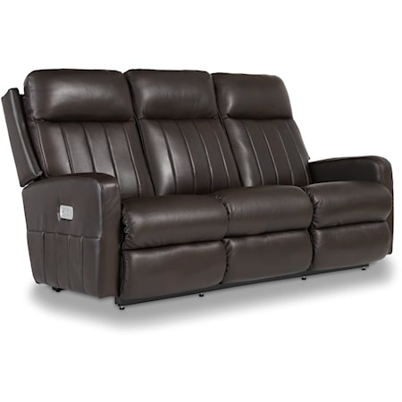 Contemporary Power Wall Reclining Sofa with Power Headrests