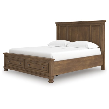 California King Panel Storage Bed
