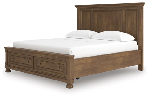 California King Panel Storage Bed