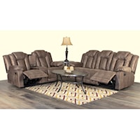 Contemporary 2-Piece Reclining Sofa and Loveseat Set