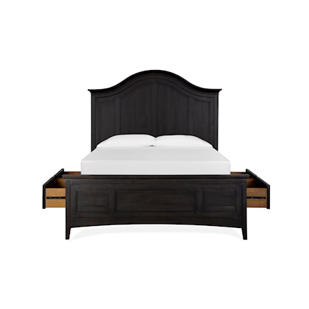 Queen Arched Storage Bed