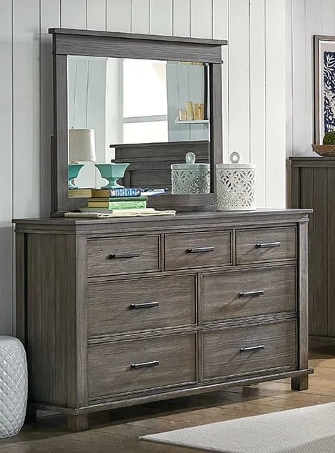 Transitional Dresser with Mirror