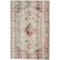4' x 6' Ivory Red Rectangle Rug