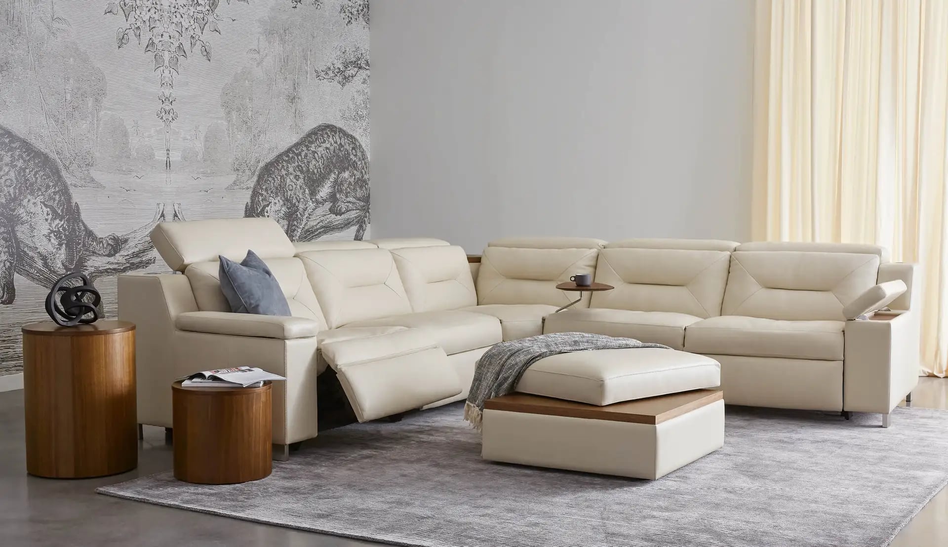 5-Seat L-Sectional with Storage Console