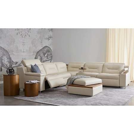 5-Seat L-Sectional with Storage Console