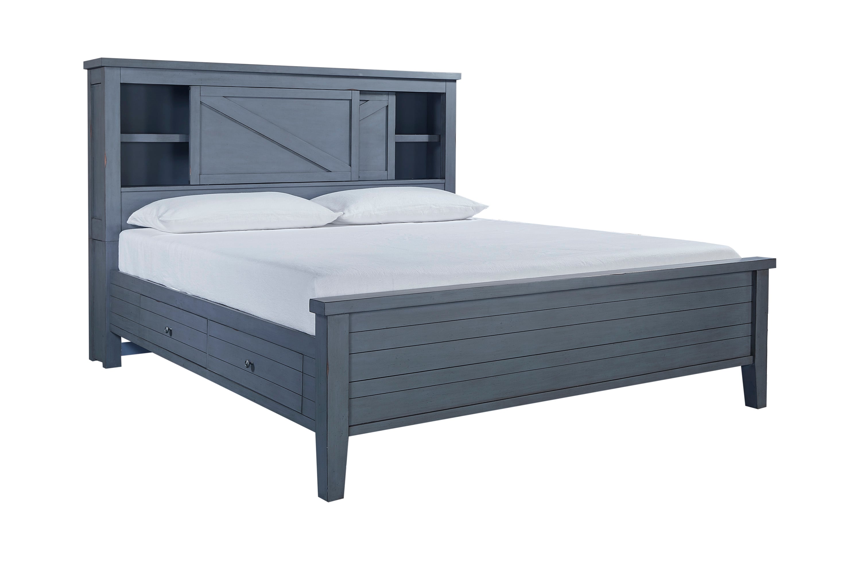 King Storage Bookcase Bed