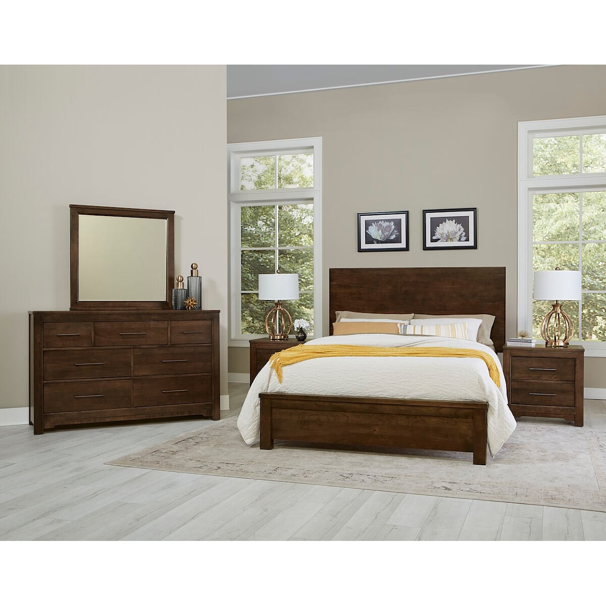 Vaughan Bassett Crafted Cherry - Dark Ben's California King Bed