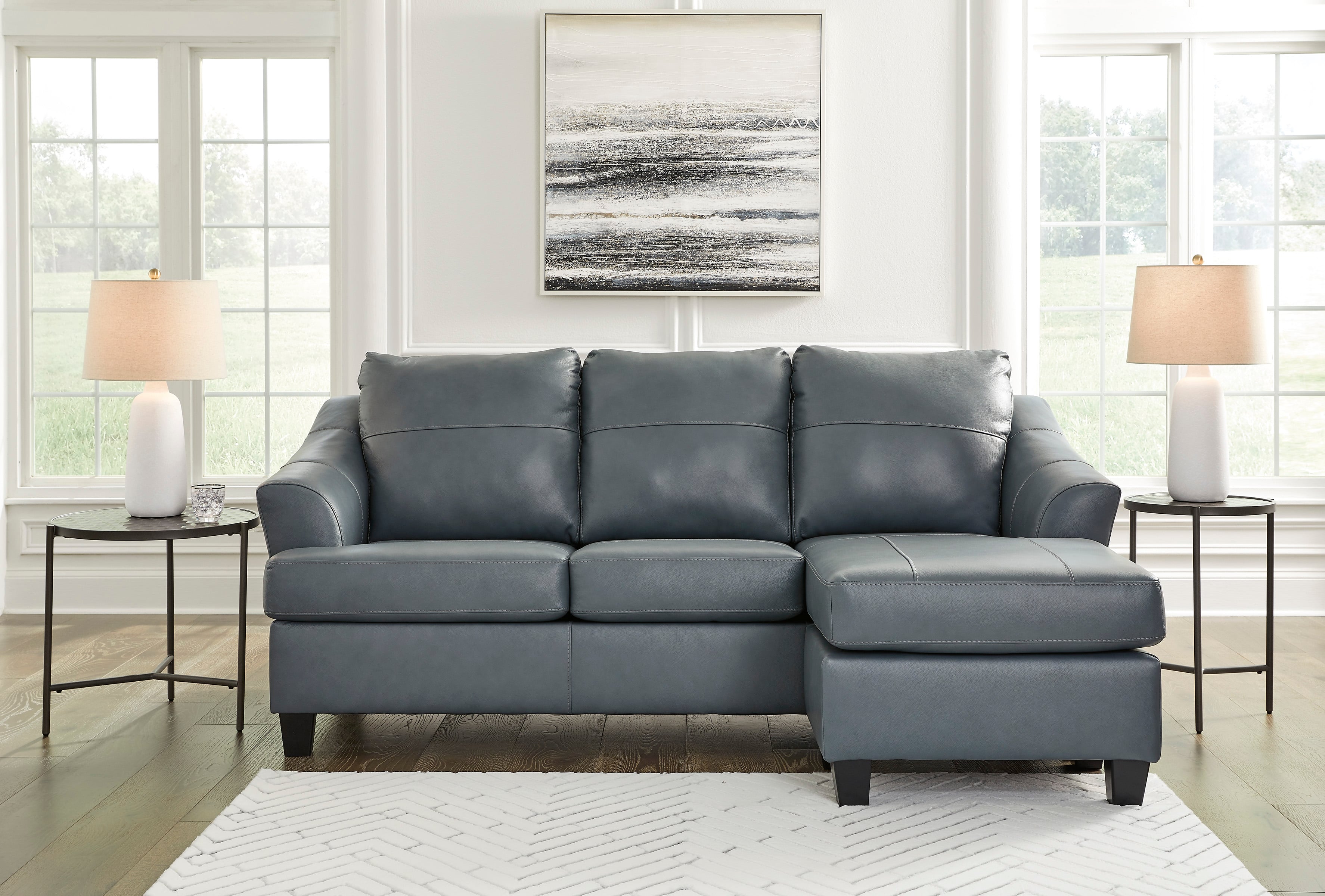 Ashley Signature Design Genoa 4770518 Leather Match Sofa Chaise | Dunk ...