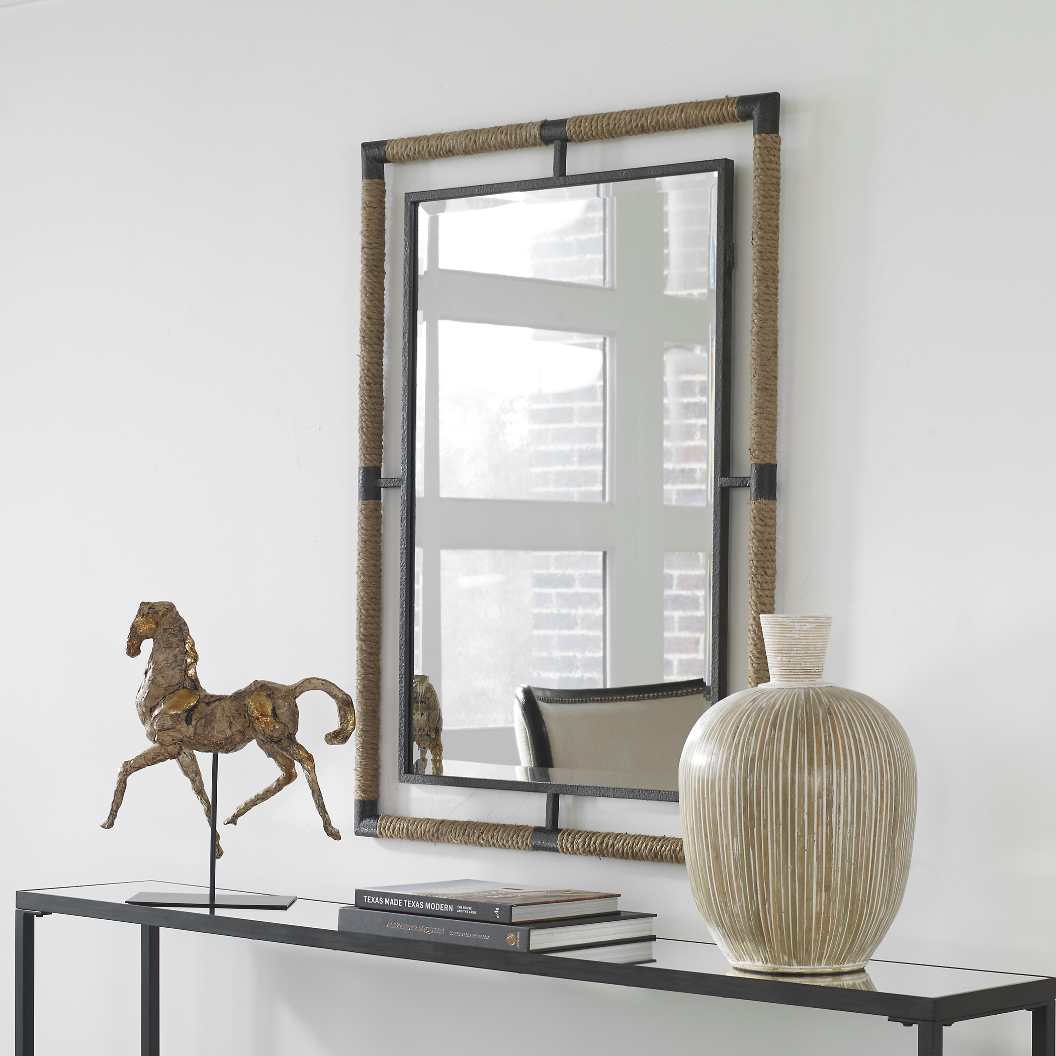 Melville Iron &amp; Rope Mirror