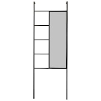 Industrial Denice Black Floor Mirror/Ladder