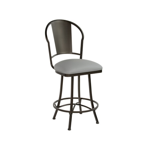 Camarillo Flat Swivel With Back, No Arms Counter Stool With Welt