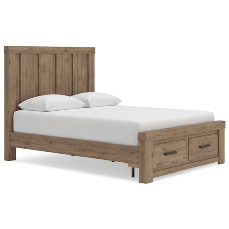 Queen Panel Storage Bed