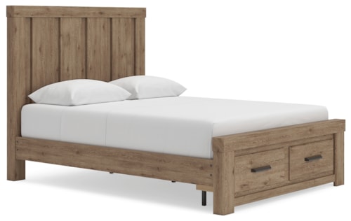 Queen Panel Storage Bed